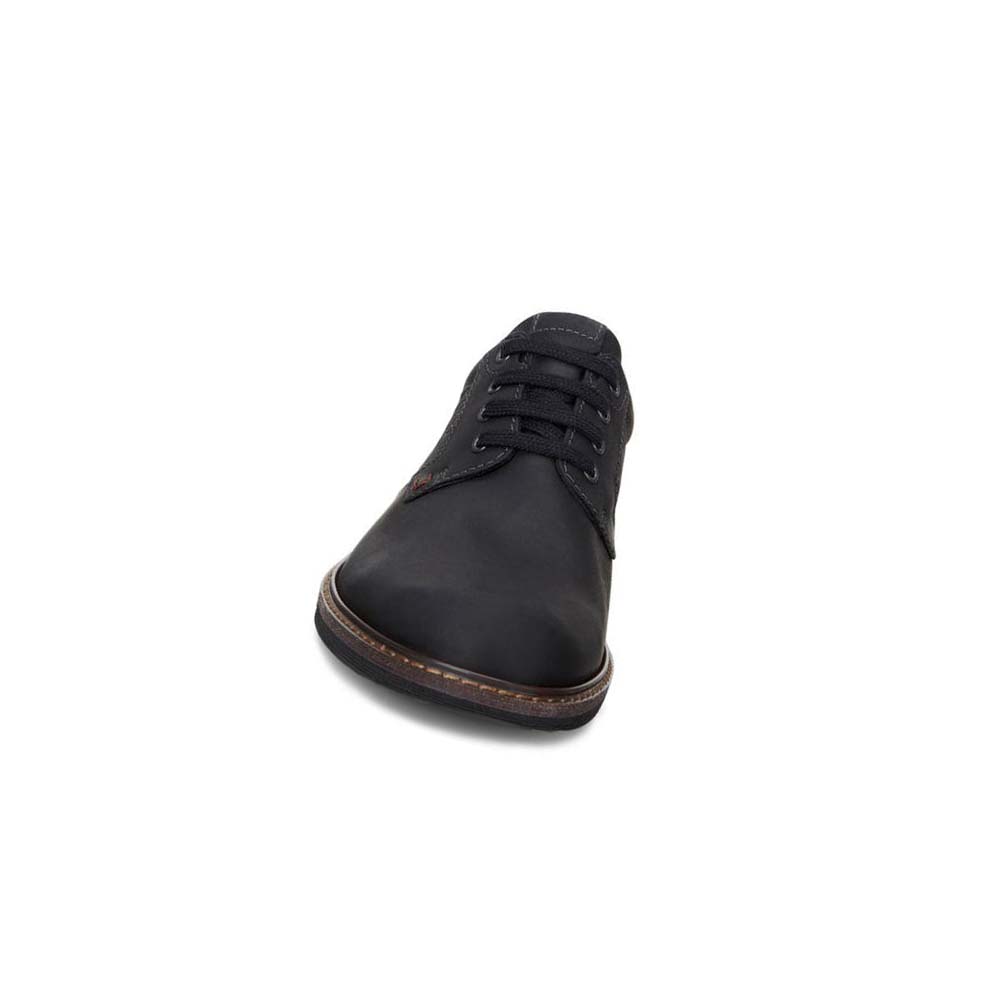 Férfi Ecco Turn Gtx Plain Toe Tie Ruha Cipő Fekete | HU 536VRW